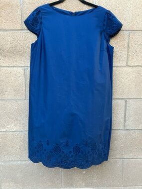 Uniqlo Navy Eyelet Detail Mini Summer Dress